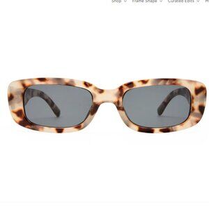 AIRE Ceres Cookie Tort Rectangle Sunglasses Brown Lens Unisex 90s Recycled NWT